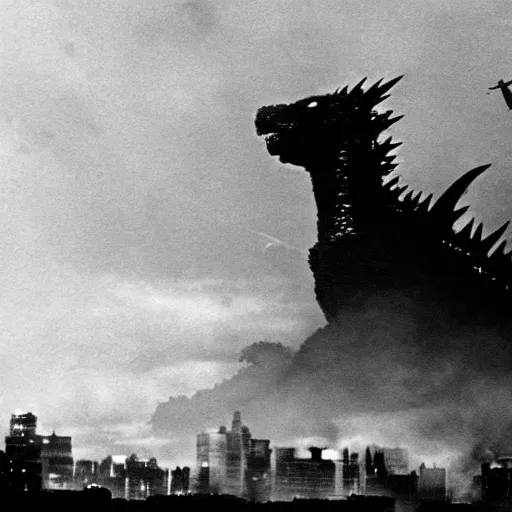 a award winning photograph of godzilla destroying | Stable Diffusion