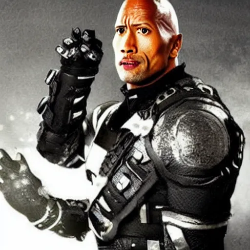 Image similar to Dwayne Johnson as Kamen rider