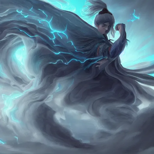 Image similar to ((((air elemental spirit)))), smoke background, wind, tornado, hearthstone art style, epic fantasy style art, fantasy epic digital art, epic fantasy card game art