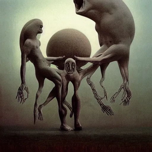 Image similar to the most bizarre thing by zdzisław beksinski, by zdzisław beksinski, by zdzisław beksinski, by zdzisław beksinski, by zdzisław beksinski