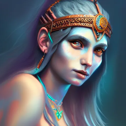 Image similar to tribe goddess, highly detailed, digital painting, artstation, concept art, soft light, sharp focus, illustration