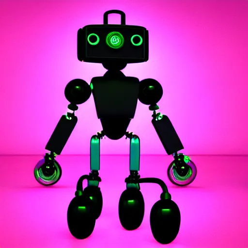 Prompt: cel shaded 3 d render of a robot on roller skates, unreal engine, octane render, thick and bold black outlines, gorgeous, advanced lighting technology, stylized and expressive, perfect anatomy