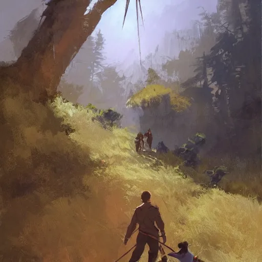 Image similar to Hiking cane, stick. by Craig mullins, Steve Purcell, Ralph McQuarrie. Trending on artstation. Centered image, no background