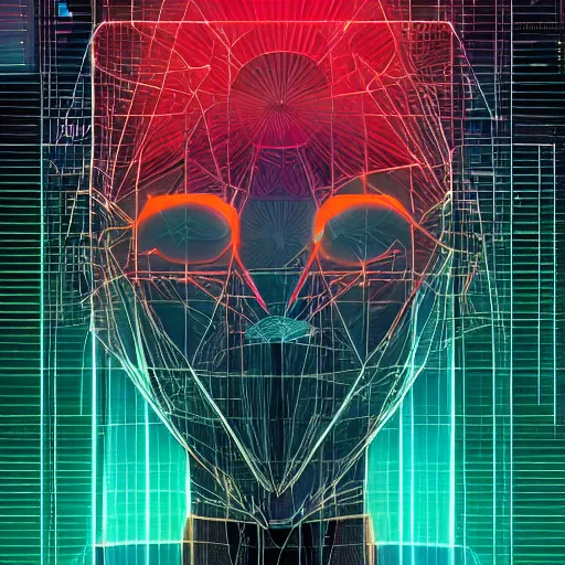 Image similar to geometry drawings with glitch effect medium shot of mysterious object digital illustration android netrunner by dan mumford