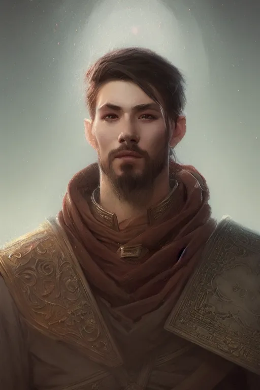 Prompt: portrait of a handsome kievan prince, early medieval city, romantism, realistic, natural, octane render, rossdraws, tom bagshaw, ross tran, charlie bowater, ruan jia, greg rutkowski, 1 6 k, warm, character illustration, headroom