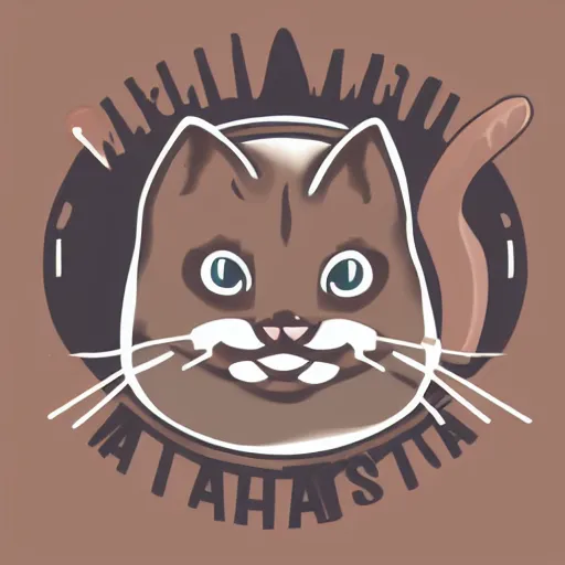 Image similar to yelling cat, logo