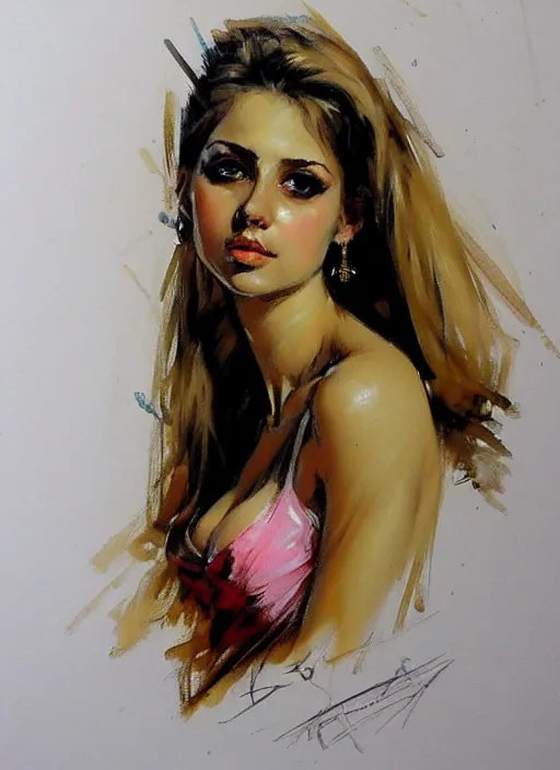 Image similar to portrait of a pretty young lady andrew atroshenko by simon bisley