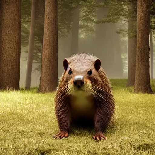 Image similar to hyperrealistic dslr film still of justin bieber disguised as a beaver, brown fur, stunning 8 k octane comprehensive 3 d render, inspired by istvan sandorfi & greg rutkowski & unreal engine, perfect symmetry, dim volumetric cinematic lighting, extremely hyper - detailed, incredibly real lifelike attributes & flesh texture, intricate, masterpiece, artstation, stunning