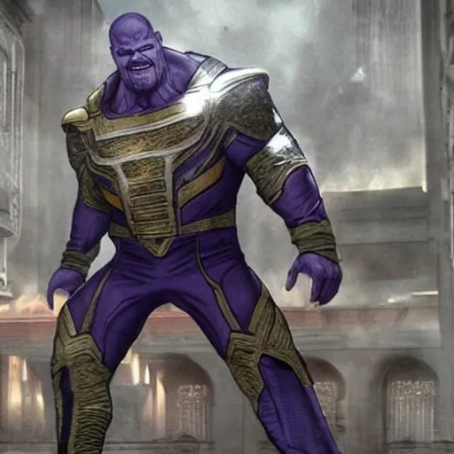 Image similar to russian squatting thanos