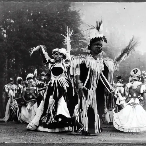 Image similar to carnival performers, eerie, black and white photo, historic, realistic, highly detailed, 1 8 0 0 s