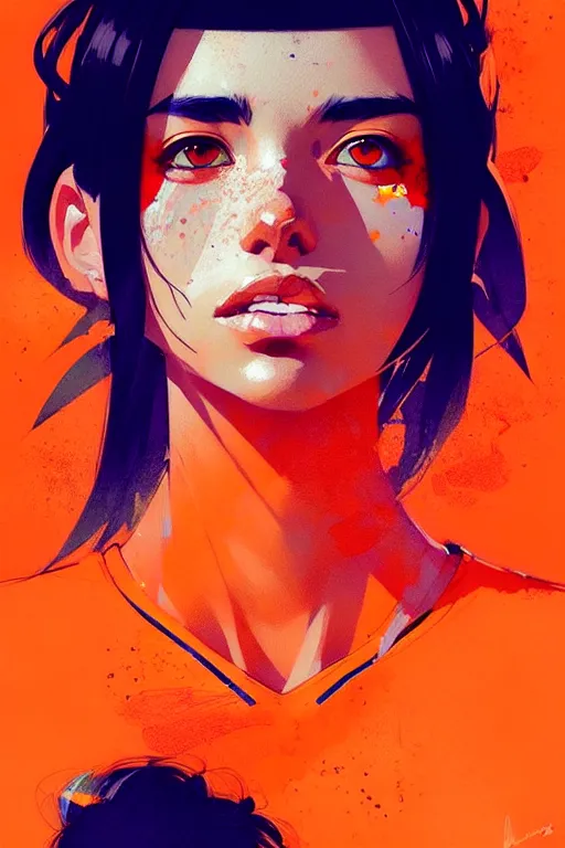 Image similar to a ultradetailed beautiful panting of a stylish girl in a knicks jersey, by conrad roset, greg rutkowski and makoto shinkai, trending on artstation