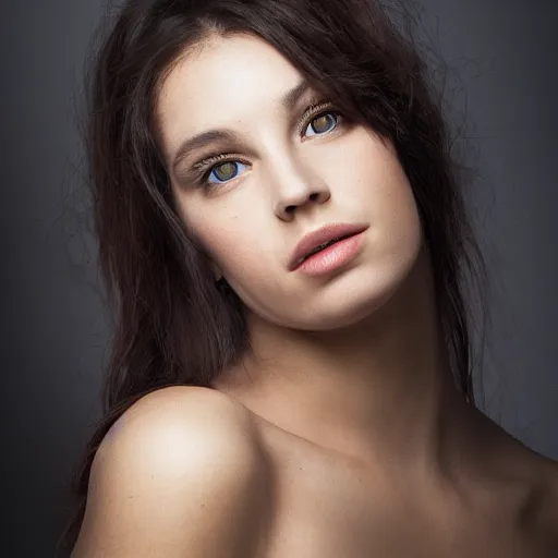 Image similar to portrait of the most beautiful and stunning woman in the world, studio lighting