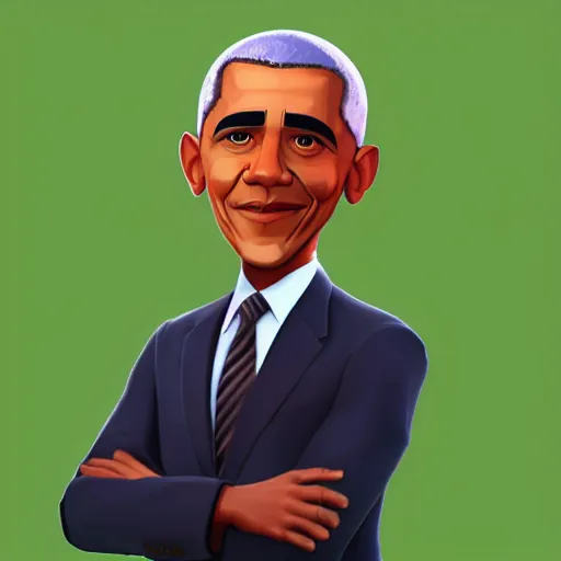 Image similar to barack obama as a fortnite skin