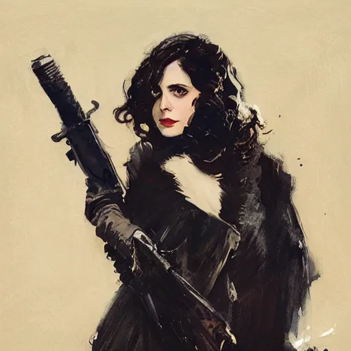 Prompt: alison brie as john snow, intricate, elegant, highly detailed, greg manchess, mucha, liepke, ruan jia, jeffrey catherine jones, ridley scott