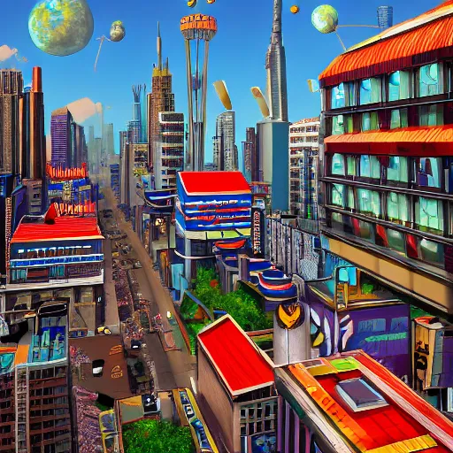 Prompt: Zaxxon game as a bustling city, highly detailed, photorealistic, 8K, UE5, Octane, artstation trending, award winning, high energy