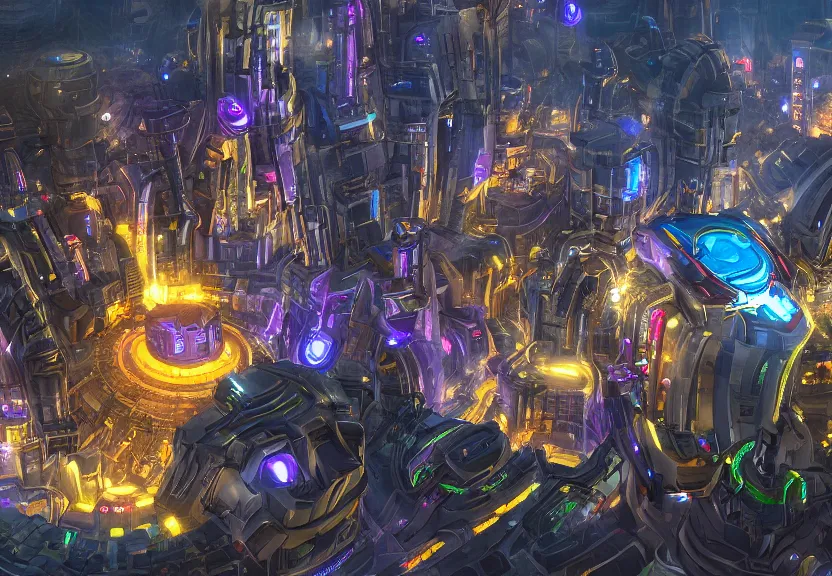 the city of Kaon on the planet cybertron, a sci-fi | Stable Diffusion