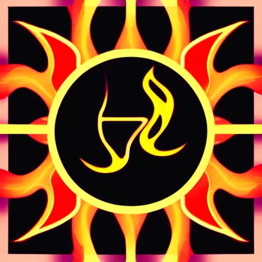 Image similar to cartoon person on fire as logo, burning, flames, symmetrical, washed out color, centered, art deco, 1 9 5 0's futuristic, glowing highlights, peaceful