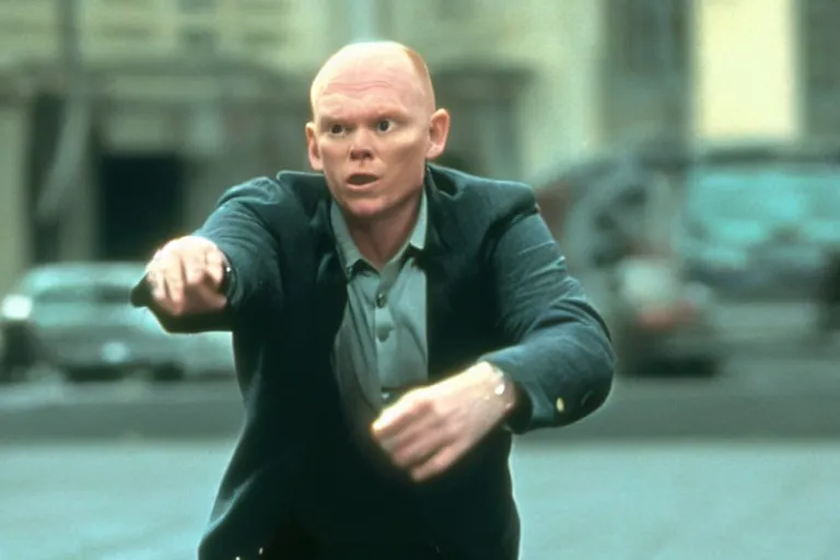 Prompt: a film still of Bill burr in patriot games, high quality