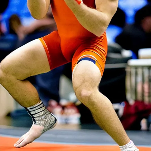 Image similar to “a realistic detailed photo of a American college wrestler called Daton Fix from Oklahoma State University wearing his wrestling singlet”