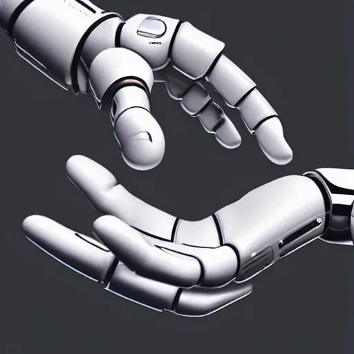 Prompt: robotic hand in the palm of the hand is the world interconnected by the internet