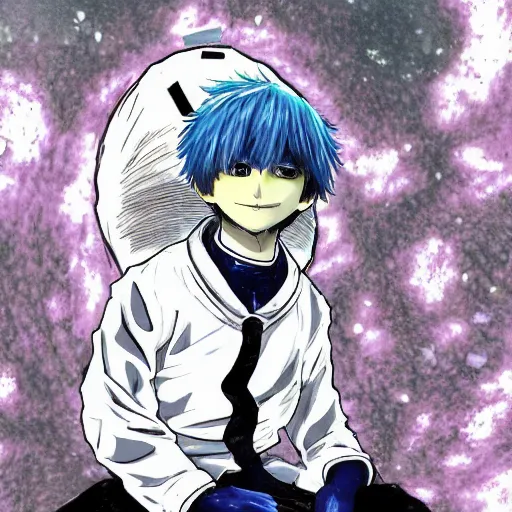 Image similar to Ken Kaneki, on the moon, alone, Hiroaki Tsutsumi style