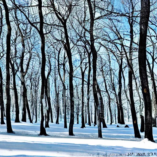 Image similar to winter forest, snow, trees, sunny : : by benoit b mandelbrot