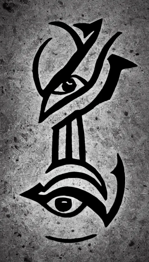 Image similar to logo marks eye of horus with features of the eye of the bad boy