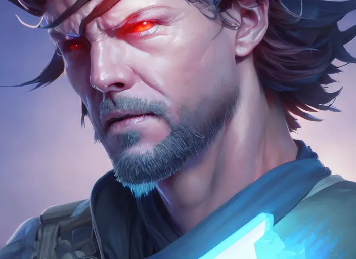 Prompt: highly detailed portrait of solid snake, in no game no life, stephen bliss, 8 k, unreal engine, fantasy art by greg rutkowski, loish, rhads, ferdinand knab, makoto shinkai and lois van baarle, ilya kuvshinov, rossdraws, tom bagshaw, global illumination, radiant light, detailed and intricate environment