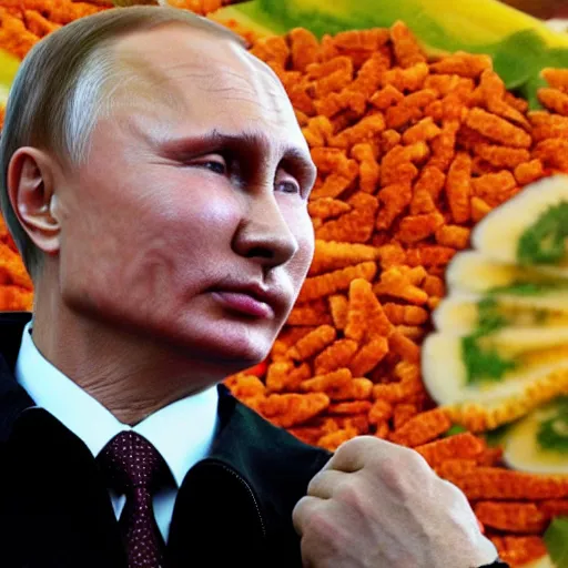 Prompt: Putin eating tajin