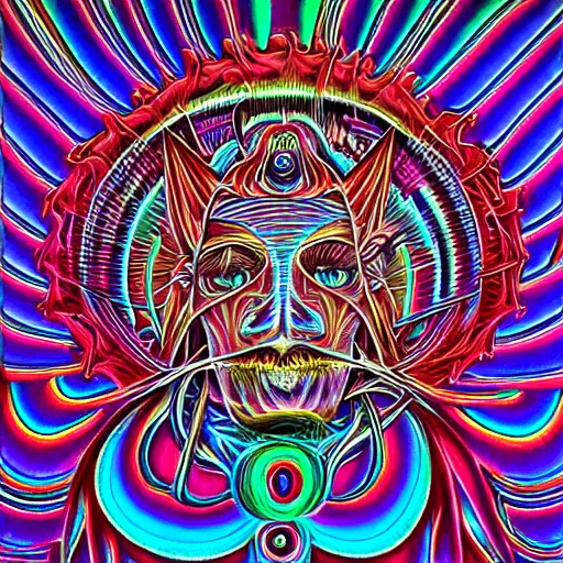 Prompt: a psychedelic detailed drawing by alex grey, behance, psychedelic art, psychedelic, high detailed, hypnotic