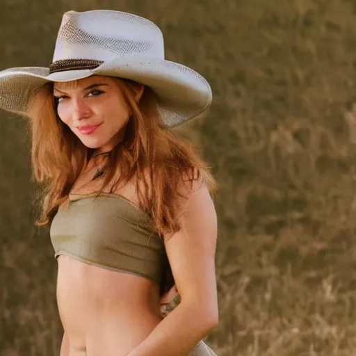 Image similar to chick wearing a cowboy hat