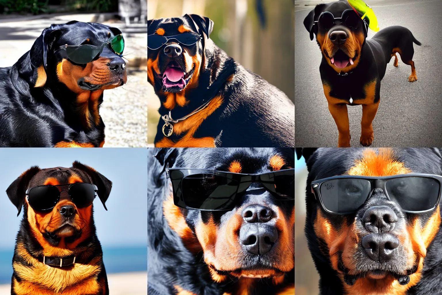 Rottweiler with outlet sunglasses