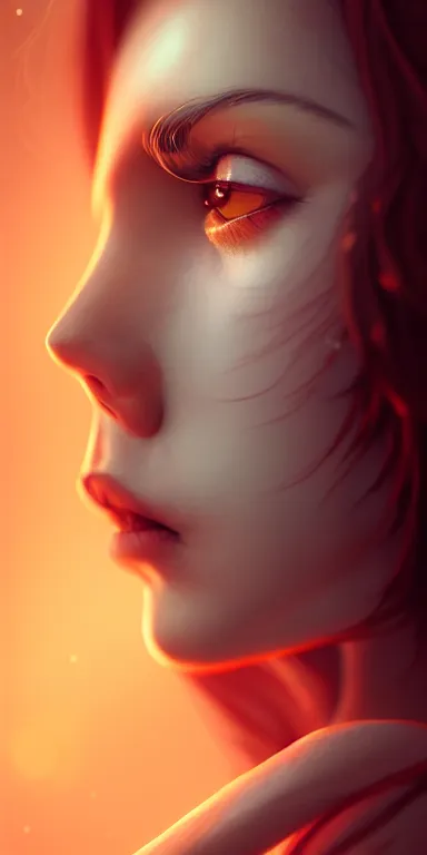 Image similar to cute bookmark by charlie bowater and anna dittmann and artgerm and clemens ascher, portrait, intricate, elegant, orange mist, product shot, macro, symmetrical face, highly detailed, dramatic lighting, sharp focus, octane render, trending on artstation, artstationhd, artstationhq, unreal engine, 4 k, 8 k