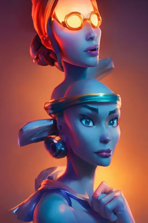 Image similar to epic lady portrait stylized as fornite style game design fanart by concept artist gervasio canda, behance hd by jesper ejsing, by rhads, makoto shinkai and lois van baarle, ilya kuvshinov, rossdraws radiating a glowing aura global illumination ray tracing hdr render in unreal engine 5