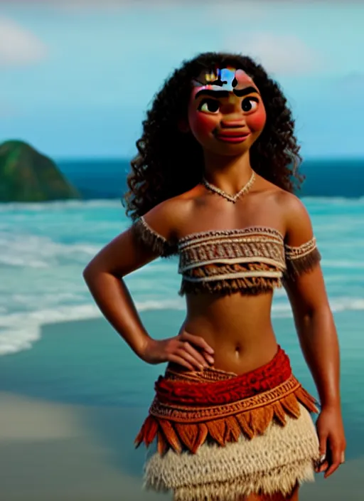 Prompt: moana, soft natural light, stillframe