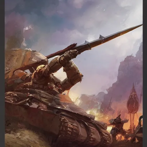 Prompt: side profile of a filipino holding a scepter while sitting on a tank, highly detailed, d & d, fantasy, digital painting, artstation, concept art, sharp, focus, illustration, global illumination, matte, by artgerm and greg rutkowski