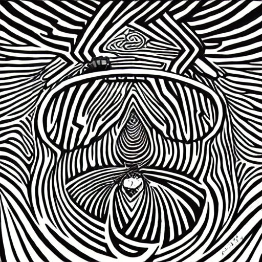 Image similar to psychedelic mcbess illustration
