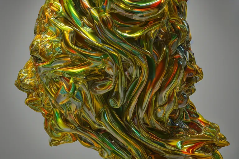 Image similar to Painful pleasures by Lynda Benglis, octane render, 4k, 8k, sharp, very very beautiful, stunning, twisted, vanishing, transparent, ethereal prismatic