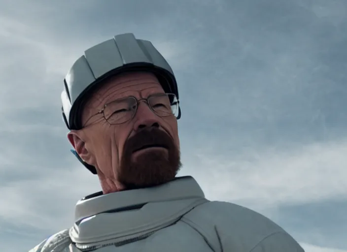 Image similar to film still of Walter White as Cooper in Interstellar, 4k