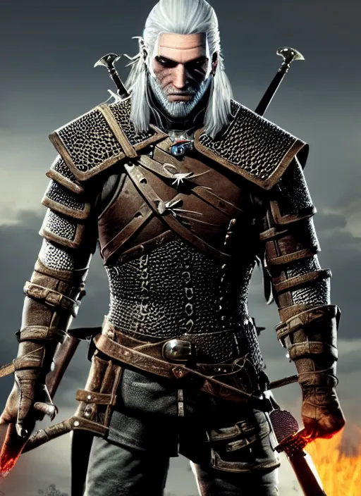 Geralt of Rivia in Dark Souls, screenshot, ps3