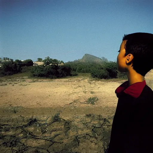 Image similar to a portrait of a character in a scenic environment by Alex Webb