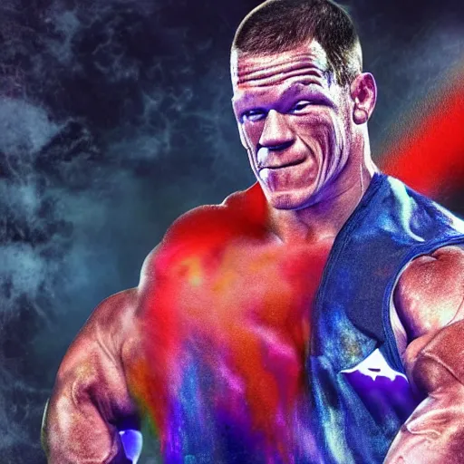 Image similar to john cena fading out of existence