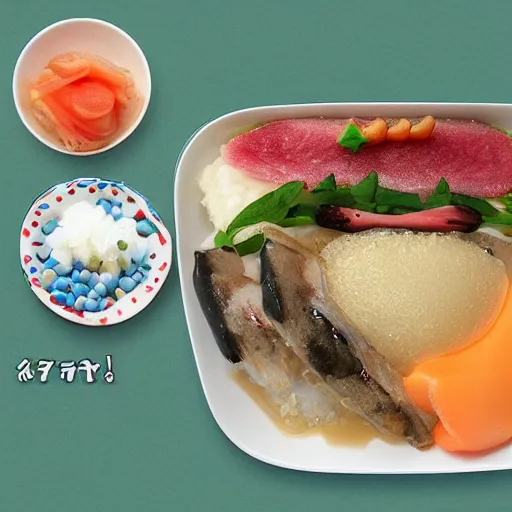 Image similar to 団子を食べる漫画のキツネ