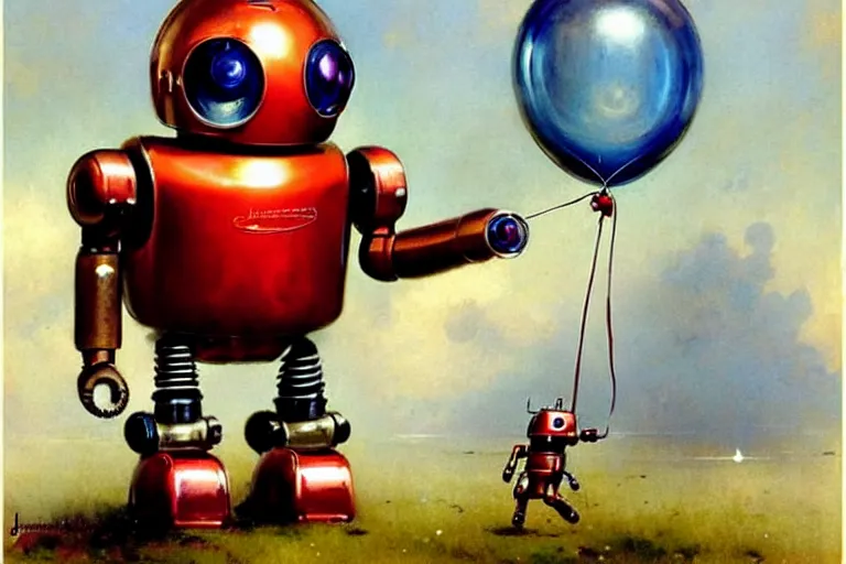 Image similar to adventurer ( ( ( ( ( 1 9 5 0 s retro future robot android mouse rv balloon robot. muted colors. ) ) ) ) ) by jean baptiste monge!!!!!!!!!!!!!!!!!!!!!!!!!!!!!!!!!!!!! chrome red