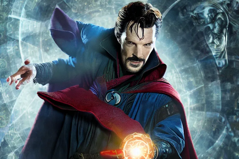 Image similar to film still of zombie Doctor Strange in new avengers movie, 4k