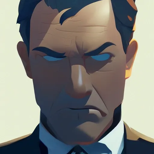 Image similar to face icon stylized minimalist agent 0 0 7, loftis, cory behance hd by jesper ejsing, by rhads, makoto shinkai and lois van baarle, ilya kuvshinov, rossdraws global illumination