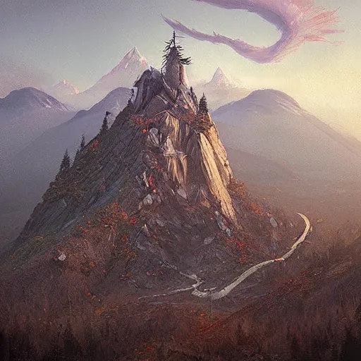 Image similar to fantasy art of twin peaks, high detailed, insane detailed by greg rutkowski