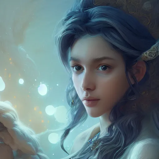 Image similar to portrait of a young beautiful girl with goddess like beauty, seraphic, cute, pure, 8 k uhd, unreal engine, octane render in the artstyle of finnian macmanus, john park and greg rutkowski