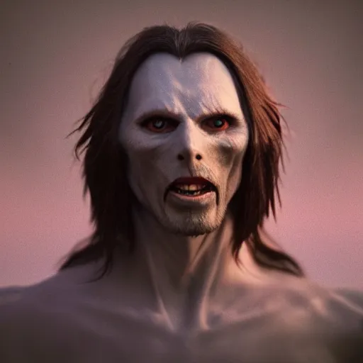 Image similar to photo full body portrait of morbius 2, depth of field, zeiss lens, detailed, symmetrical, centered, by edward robert hughes, connor hibbs, annie leibovitz and steve mccurry, david lazar, jimmy nelsson, breathtaking, 8 k resolution, extremely detailed, beautiful, establishing shot, artistic, hyperrealistic, beautiful face, octane render