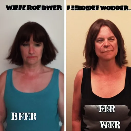 Image similar to wife before and after divorce